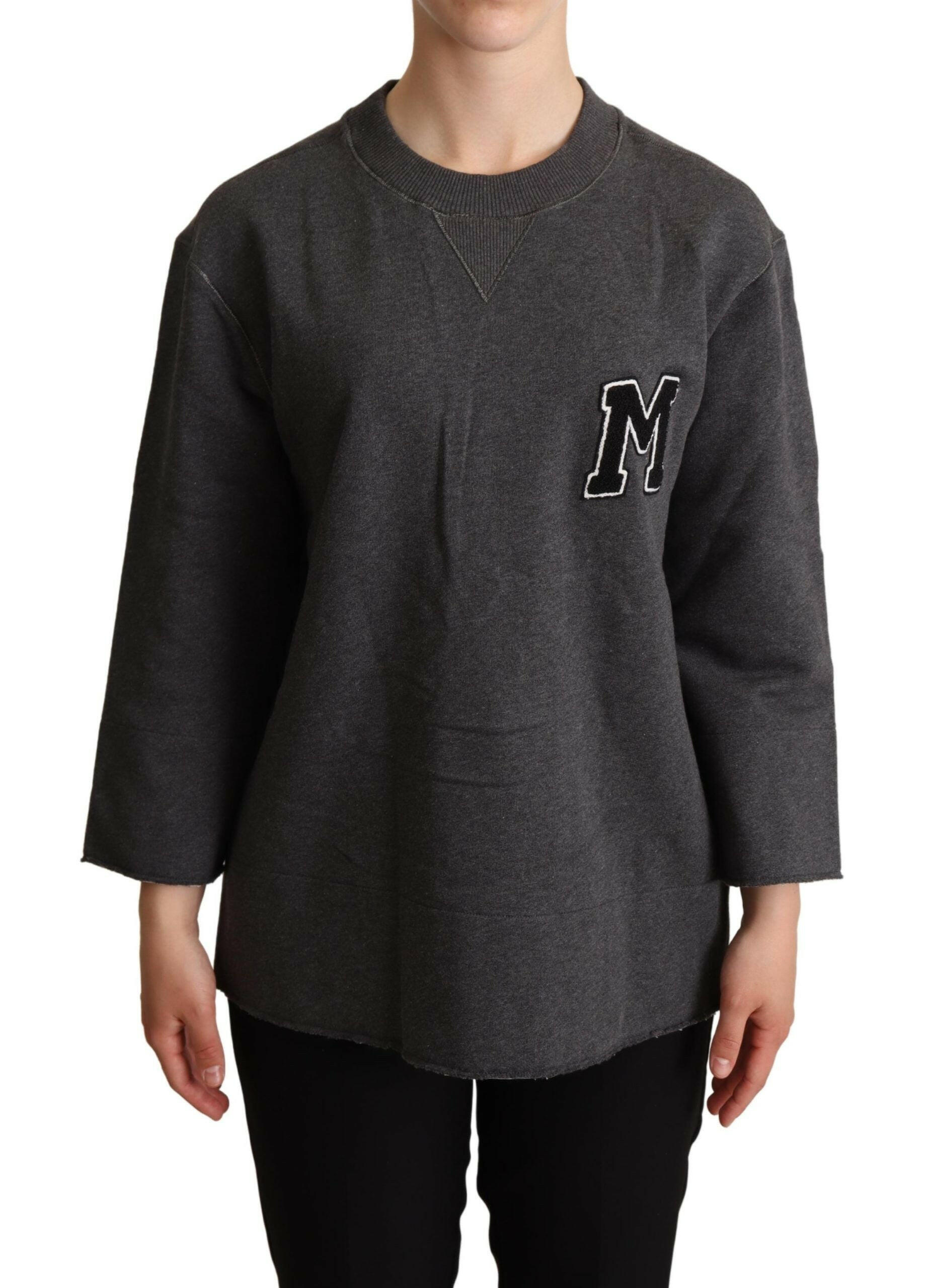 Dolce & Gabbana Gray Embroidered Women Pullover Sweater -   -  Dolce & Gabbana.