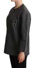 Dolce & Gabbana Gray Embroidered Women Pullover Sweater -   -  Dolce & Gabbana.