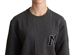 Dolce & Gabbana Gray Embroidered Women Pullover Sweater -   -  Dolce & Gabbana.