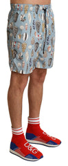 Dolce & Gabbana Blue Seashell Beachwear Swimwear Shorts -   -  Dolce & Gabbana.