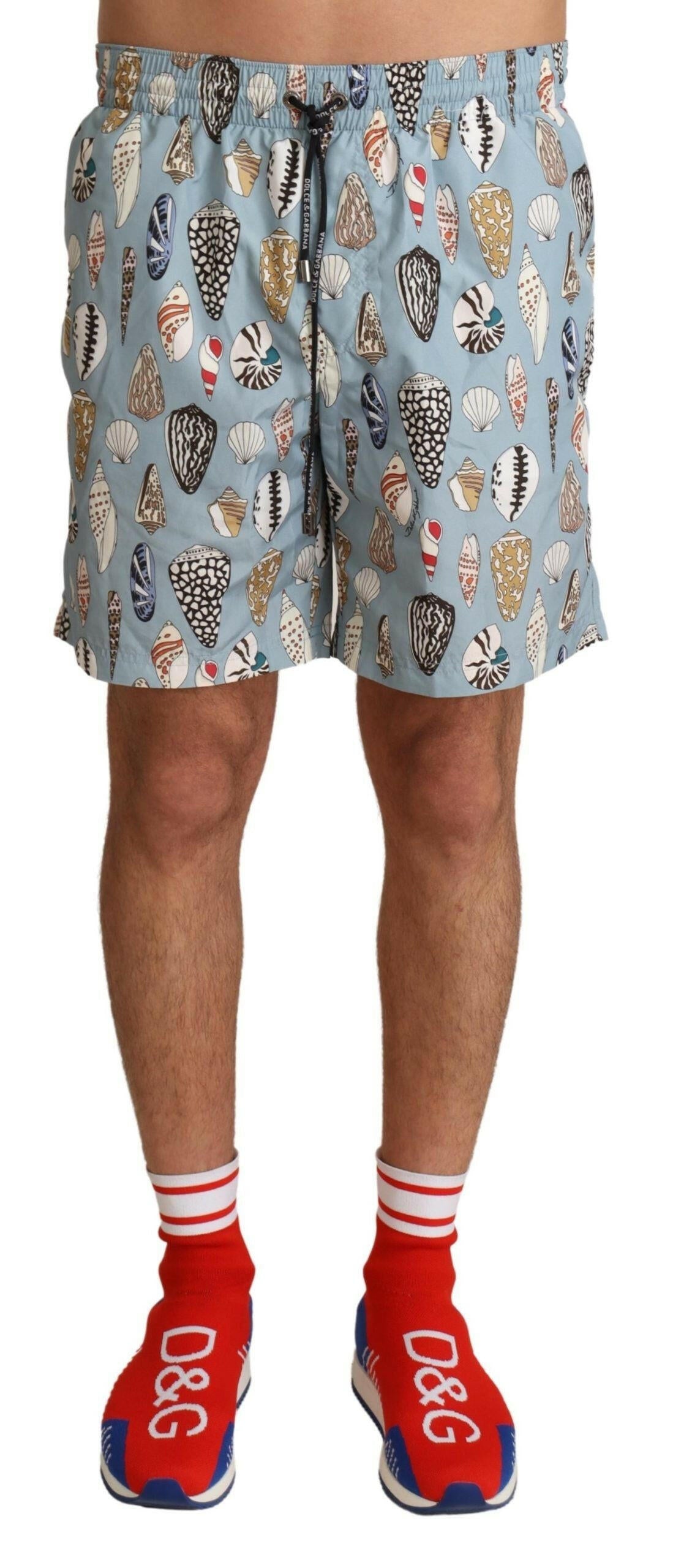 Dolce & Gabbana Blue Seashell Beachwear Swimwear Shorts -   -  Dolce & Gabbana.