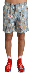 Dolce & Gabbana Blue Seashell Beachwear Swimwear Shorts -   -  Dolce & Gabbana.
