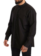 Dolce & Gabbana Black 100% Cotton Formal Dress Top Shirt -   -  Dolce & Gabbana.