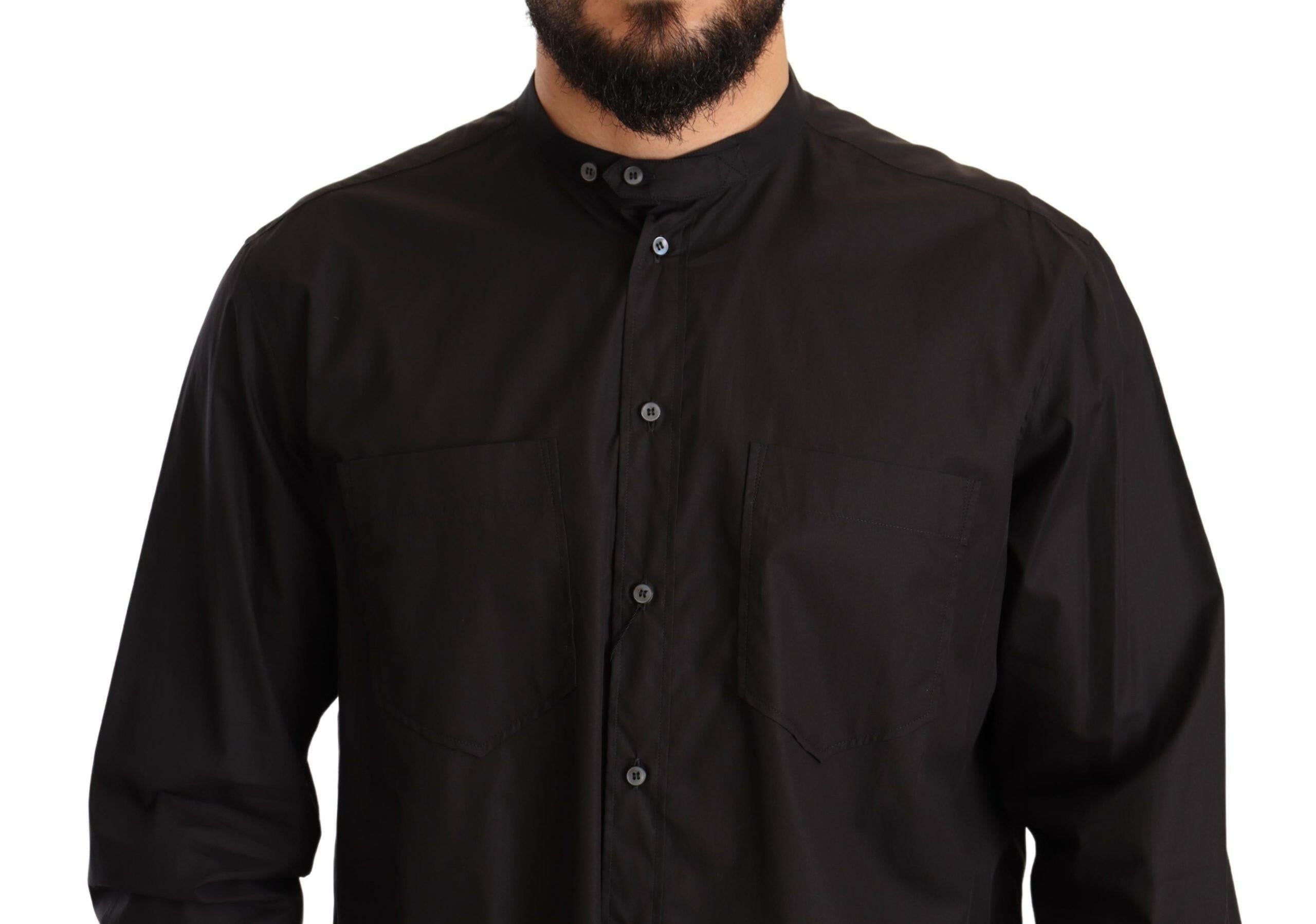 Dolce & Gabbana Black 100% Cotton Formal Dress Top Shirt -   -  Dolce & Gabbana. Dolce & Gabbana Black 100% Cotton Formal Dress Top Shirt -   -  Dolce & Gabbana.