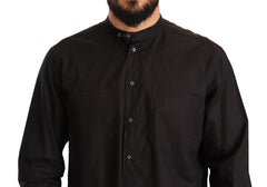 Dolce & Gabbana Black 100% Cotton Formal Dress Top Shirt -   -  Dolce & Gabbana.