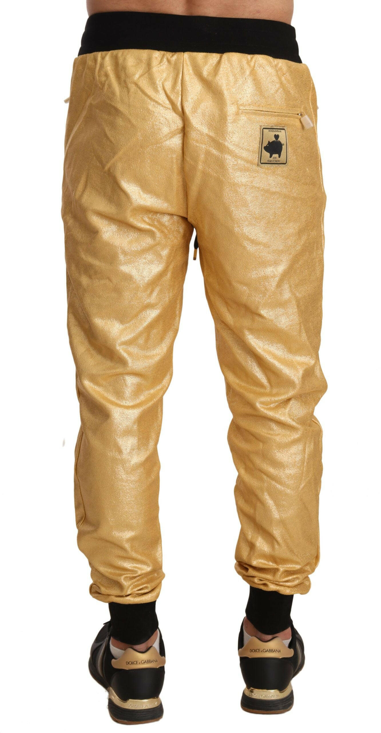 Dolce & Gabbana Gold Pig Of The Year Cotton Trousers Pants -   -  Dolce & Gabbana. Dolce & Gabbana Gold Pig Of The Year Cotton Trousers Pants -   -  Dolce & Gabbana.