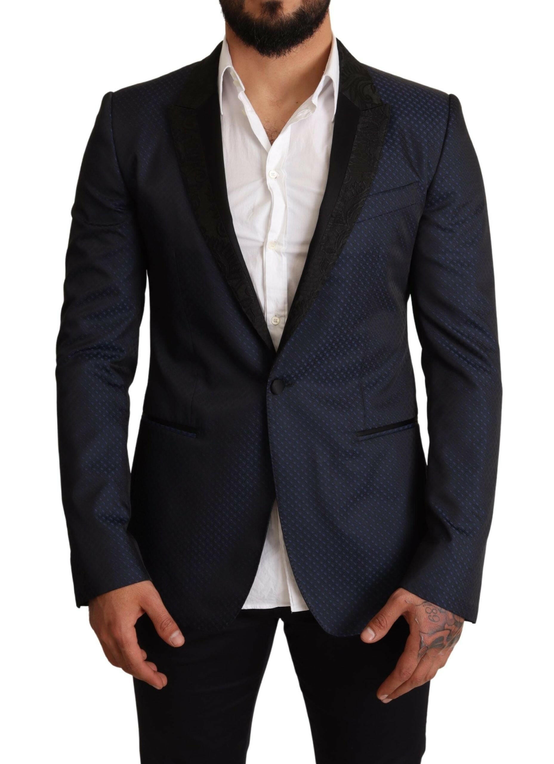 Dolce & Gabbana Blue Wool Slim Fit MARTINI Blazer Jacket -   -  Dolce & Gabbana.