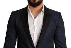 Dolce & Gabbana Blue Wool Slim Fit MARTINI Blazer Jacket -   -  Dolce & Gabbana.