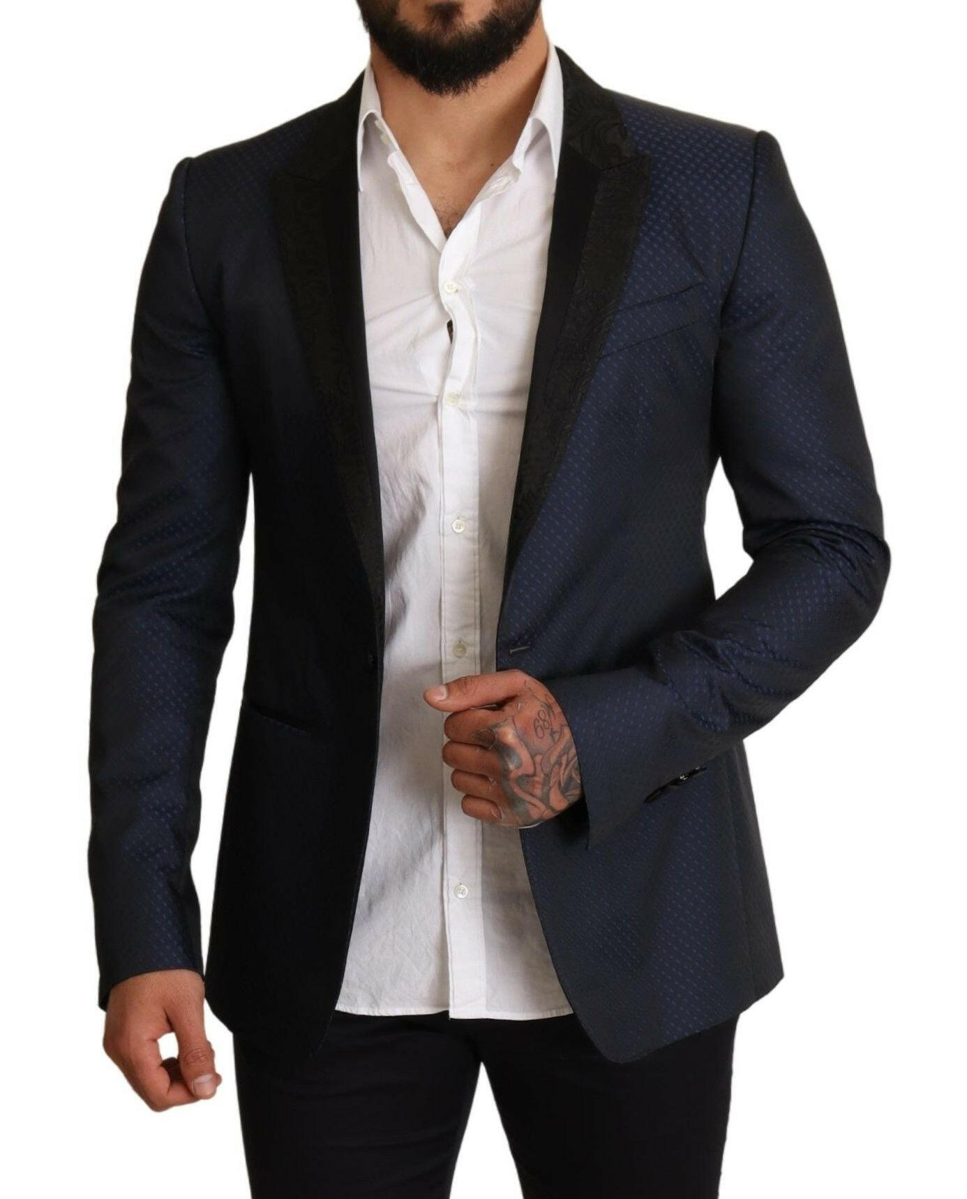 Dolce & Gabbana Blue Wool Slim Fit MARTINI Blazer Jacket -   -  Dolce & Gabbana. Dolce & Gabbana Blue Wool Slim Fit MARTINI Blazer Jacket -   -  Dolce & Gabbana.