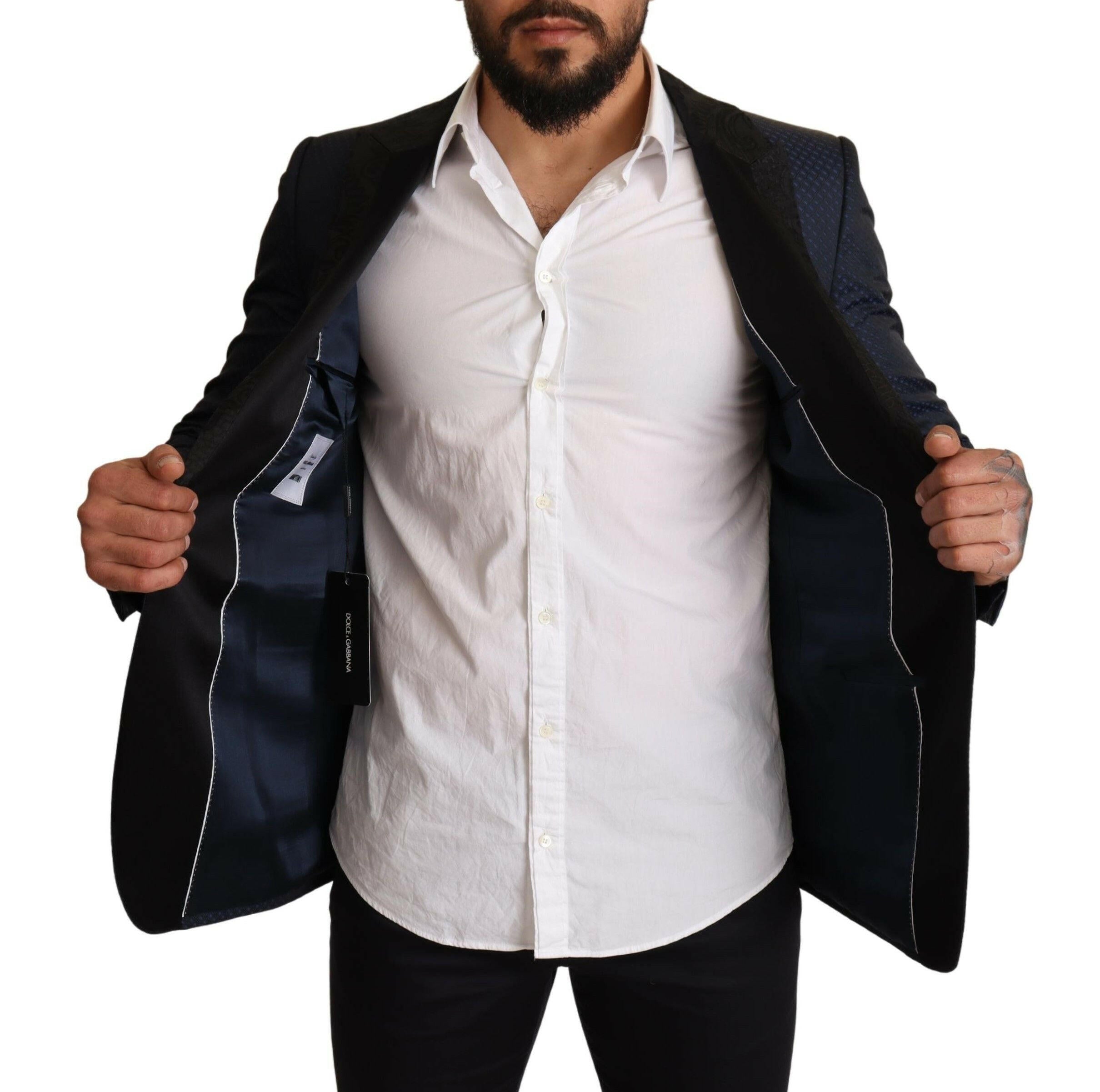 Dolce & Gabbana Blue Wool Slim Fit MARTINI Blazer Jacket -   -  Dolce & Gabbana. Dolce & Gabbana Blue Wool Slim Fit MARTINI Blazer Jacket -   -  Dolce & Gabbana.