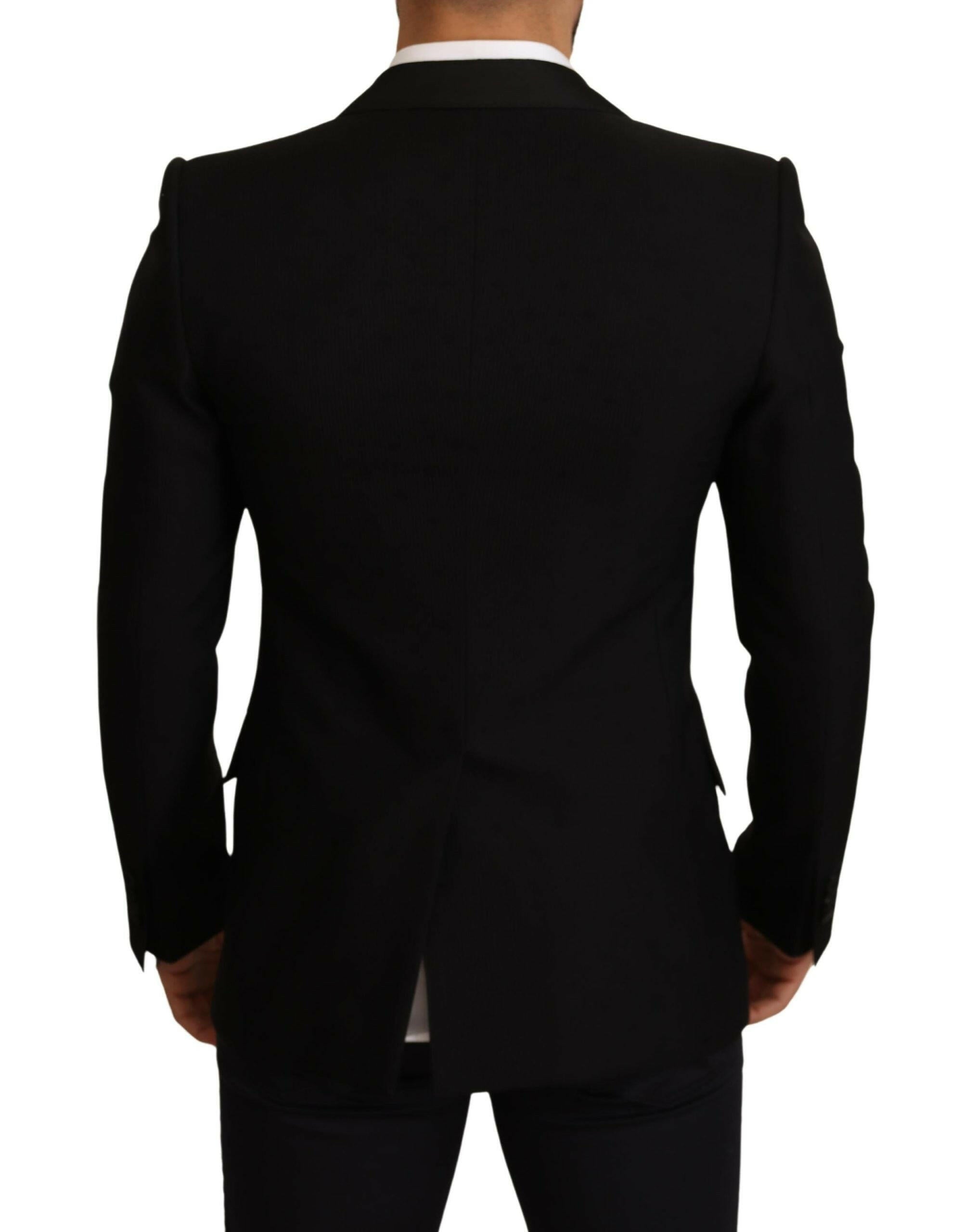 Dolce & Gabbana Black Wool Slim Fit Coat Blazer Jacket -   -  Dolce & Gabbana. Dolce & Gabbana Black Wool Slim Fit Coat Blazer Jacket -   -  Dolce & Gabbana.