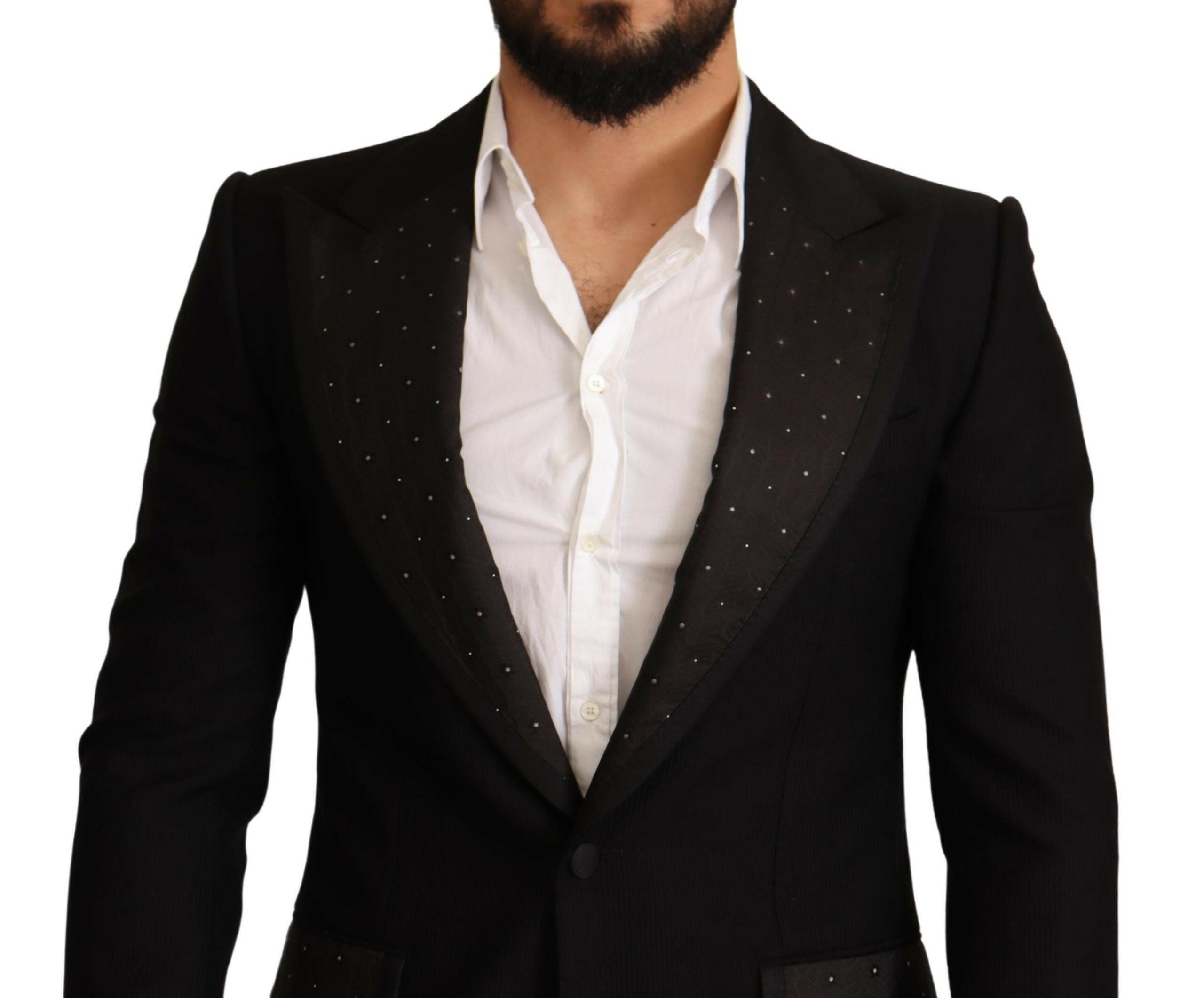 Dolce & Gabbana Black Wool Slim Fit Coat Blazer Jacket -   -  Dolce & Gabbana. Dolce & Gabbana Black Wool Slim Fit Coat Blazer Jacket -   -  Dolce & Gabbana.