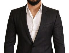 Dolce & Gabbana Gray Check Wool Slim Fit Blazer Jacket -   -  Dolce & Gabbana.