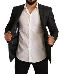 Dolce & Gabbana Gray Check Wool Slim Fit Blazer Jacket -   -  Dolce & Gabbana.