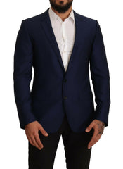 Dolce & Gabbana Navy Blue Slim Fit Jacket MARTINI Blazer -   -  Dolce & Gabbana.
