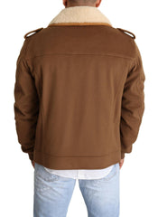 Dolce & Gabbana Brown Double Breasted Shearling Coat Jacket -   -  Dolce & Gabbana.