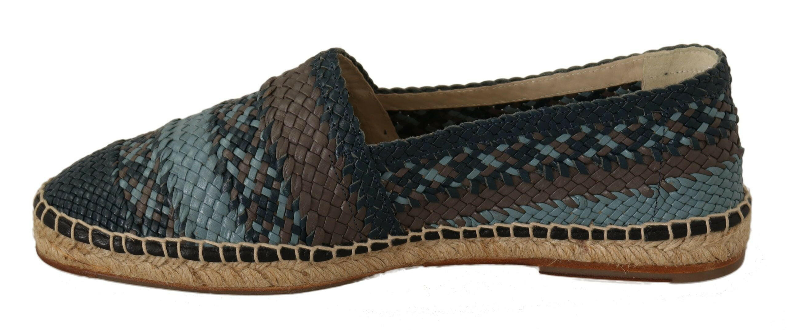 Dolce & Gabbana Blue Gray Slip On Buffalo Espadrille Shoes -   -  Dolce & Gabbana. Dolce & Gabbana Blue Gray Slip On Buffalo Espadrille Shoes -   -  Dolce & Gabbana.