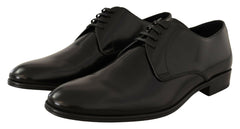 Dolce & Gabbana Black Leather Lace Up Men Dress Derby Shoes -   -  Dolce & Gabbana.
