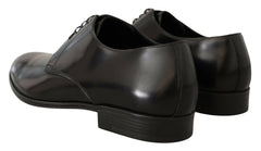 Dolce & Gabbana Black Leather Lace Up Men Dress Derby Shoes -   -  Dolce & Gabbana.