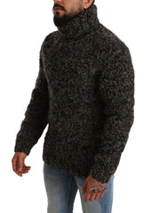 Dolce & Gabbana Gray Wool Blend Turtleneck Pullover Sweater -   -  Dolce & Gabbana.