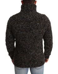 Dolce & Gabbana Gray Wool Blend Turtleneck Pullover Sweater -   -  Dolce & Gabbana.