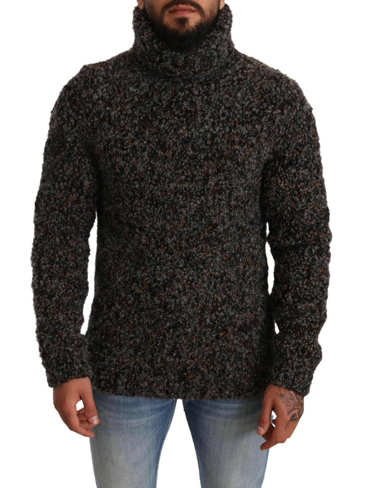 Dolce & Gabbana Gray Wool Blend Turtleneck Pullover Sweater -   -  Dolce & Gabbana.