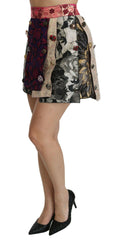 Dolce & Gabbana Multicolor Floral Jacquard Crystal Skirt -   -  Dolce & Gabbana.