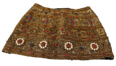 Dolce & Gabbana Gold Crystal Jacquard High Waist Skirt -   -  Dolce & Gabbana.