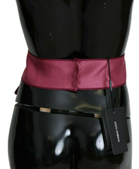 Dolce & Gabbana Pink 100% Silk 3 Button Closure Wide Waist Belt -   -  Dolce & Gabbana.