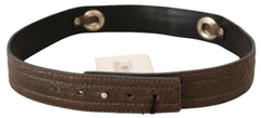 Costume National Brown Leather Silver Fastening Belt -   -  Costume National.