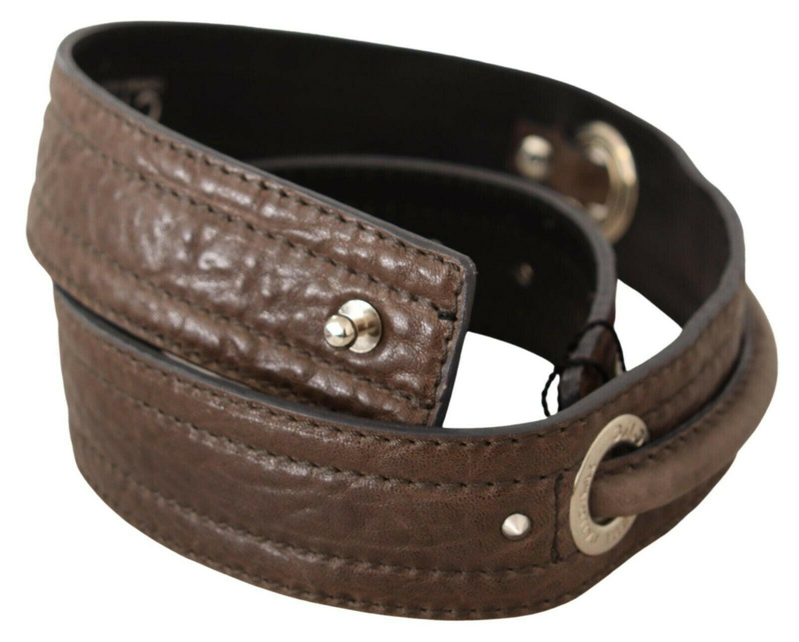 Costume National Brown Leather Silver Fastening Belt -   -  Costume National. Costume National Brown Leather Silver Fastening Belt -   -  Costume National.