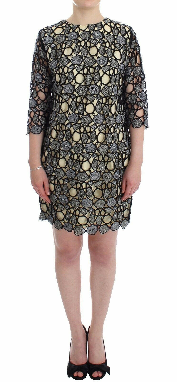 Lanre Da Silva Ajayi Black Cream Sheath Dress Shift Mini Dress -   -  Lanre Da Silva Ajayi.