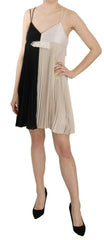 PINKO Black and White Mini Sleeve less A-line Princess Dress - - PINKO.