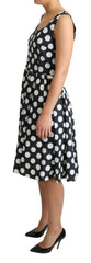 Dolce & Gabbana Black Polka Dotted Cotton A-Line Dress -   -  Dolce & Gabbana.
