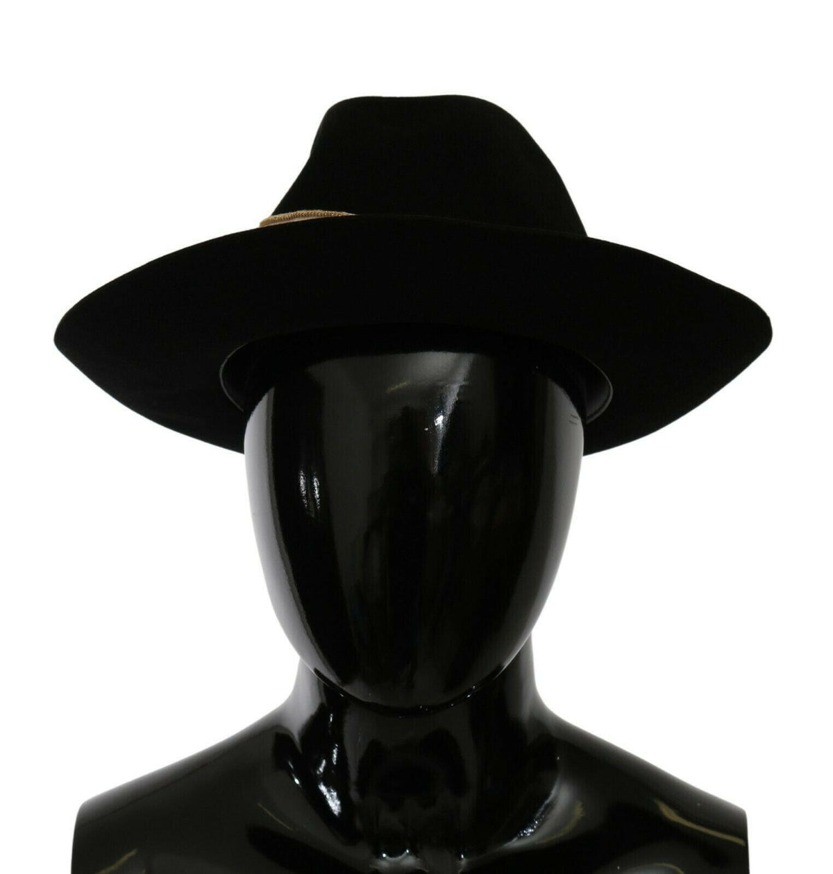 Dolce & Gabbana Black Lapin Amor Gignit Wide Brim Panama Hat -   -  Dolce & Gabbana.