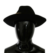 Dolce & Gabbana Black Lapin Amor Gignit Wide Brim Panama Hat -   -  Dolce & Gabbana.