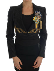 Dolce & Gabbana Black Crystal Fairy Tale Blazer Jacket -   -  Dolce & Gabbana.