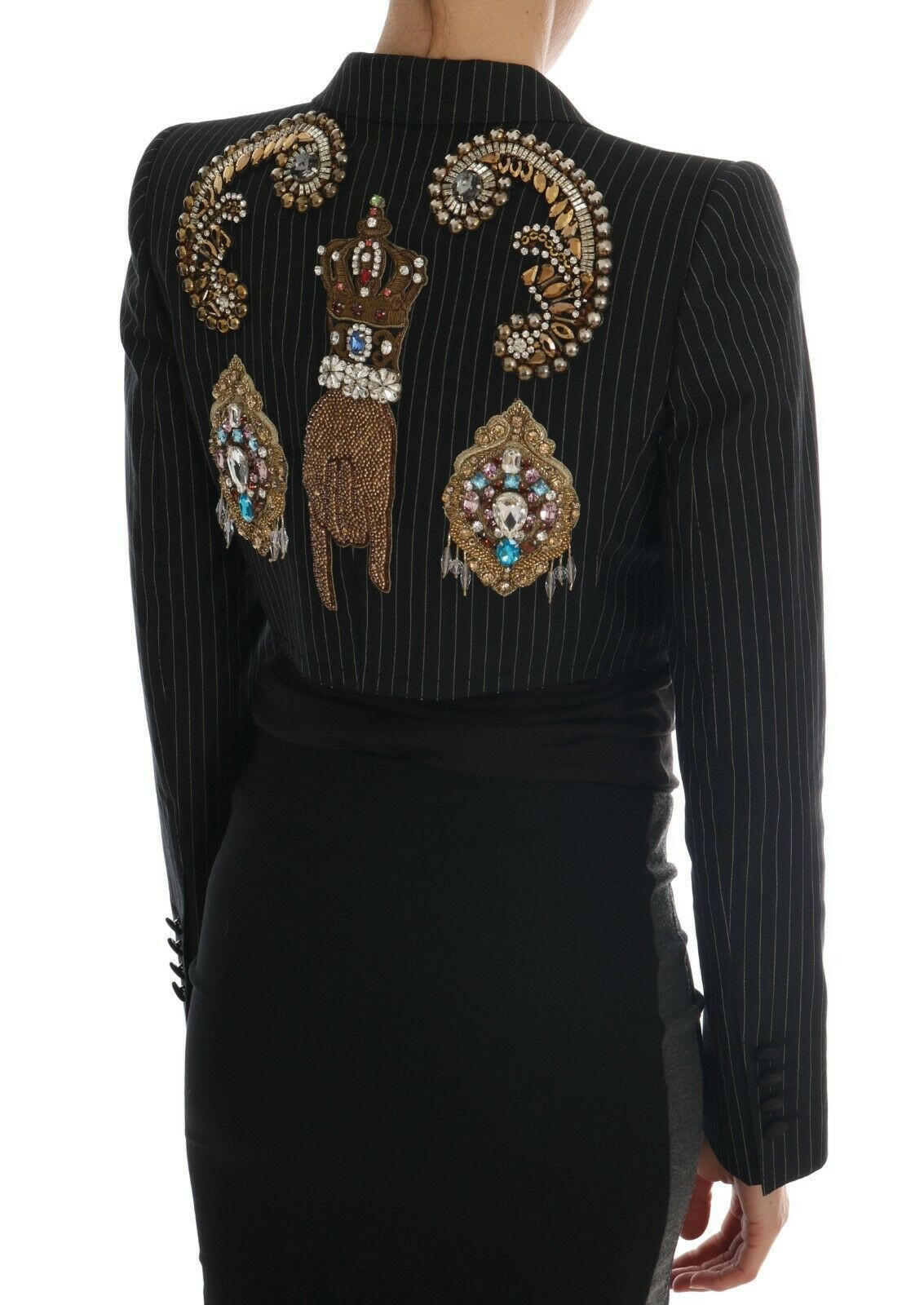 Dolce & Gabbana Black Crystal Fairy Tale Blazer Jacket -   -  Dolce & Gabbana. Dolce & Gabbana Black Crystal Fairy Tale Blazer Jacket -   -  Dolce & Gabbana.
