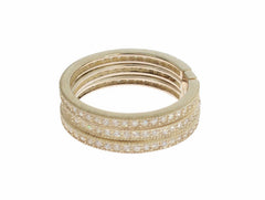 Nialaya Silver Womens Clear CZ 925 Sterling Ring -   -  Nialaya.