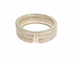 Nialaya Silver Womens Clear CZ 925 Sterling Ring -   -  Nialaya.