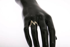 Nialaya Silver Authentic Womens Clear Ring -   -  Nialaya.