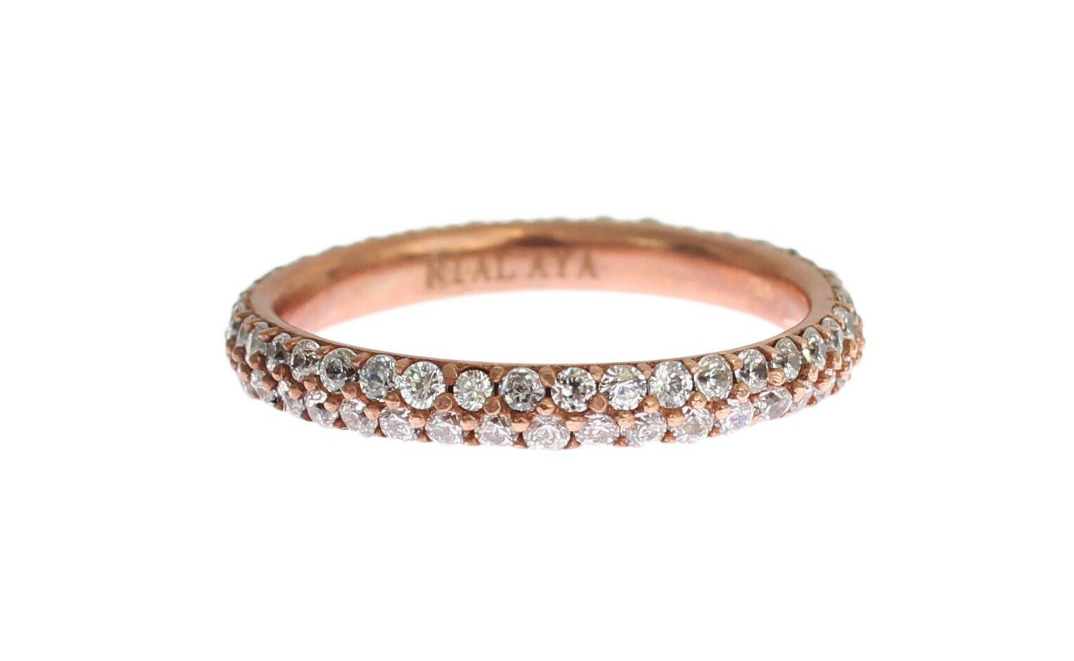 Nialaya Pink Gold 925 Silver Clear CZ Ring -   -  Nialaya.
