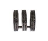 Nialaya Black CZ Rhodium 925 Silver Ring -   -  Nialaya.