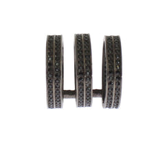 Nialaya Black CZ Rhodium 925 Silver Ring -   -  Nialaya.