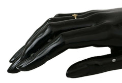 Nialaya Gold Feather Clear CZ 925 Silver Women -   -  Nialaya.