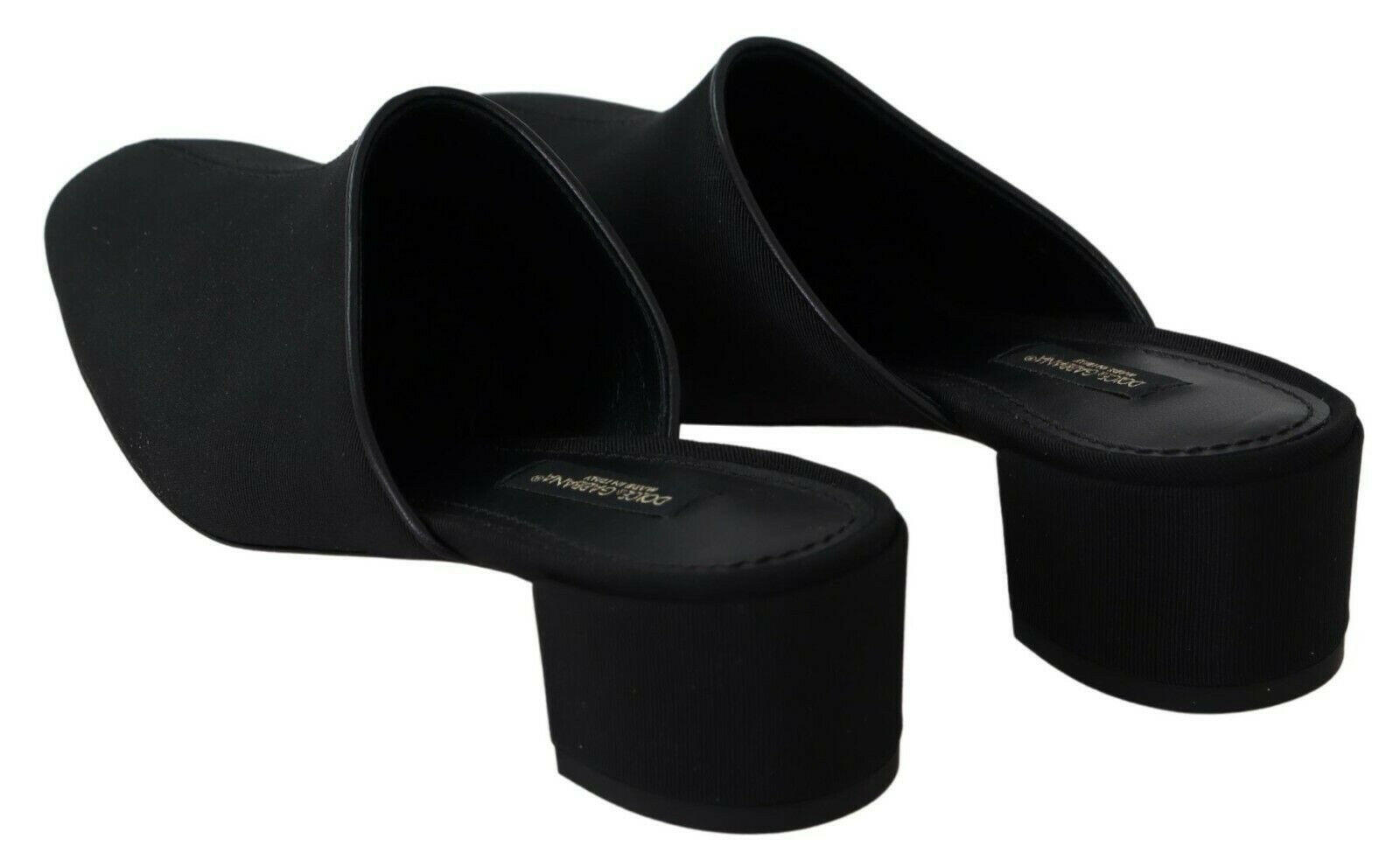Dolce & Gabbana Black Grosgrain Slides Sandals Women Shoes -   -  Dolce & Gabbana. Dolce & Gabbana Black Grosgrain Slides Sandals Women Shoes -   -  Dolce & Gabbana.