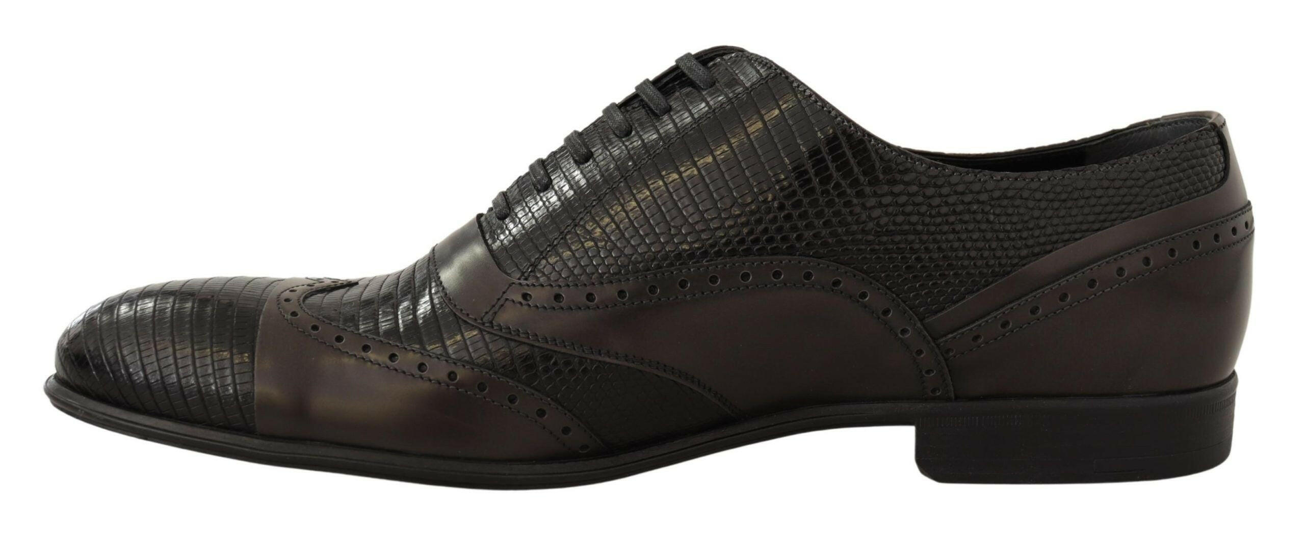 Dolce & Gabbana Brown Lizard Skin Leather Oxford Dress Shoes -   -  Dolce & Gabbana. Dolce & Gabbana Brown Lizard Skin Leather Oxford Dress Shoes -   -  Dolce & Gabbana.