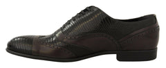 Dolce & Gabbana Brown Lizard Skin Leather Oxford Dress Shoes -   -  Dolce & Gabbana.