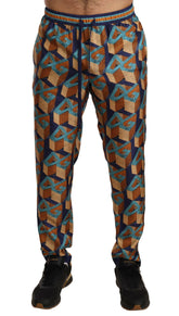 Dolce & Gabbana Multicolor Patterned Joggers Silk Pants -   -  Dolce & Gabbana.
