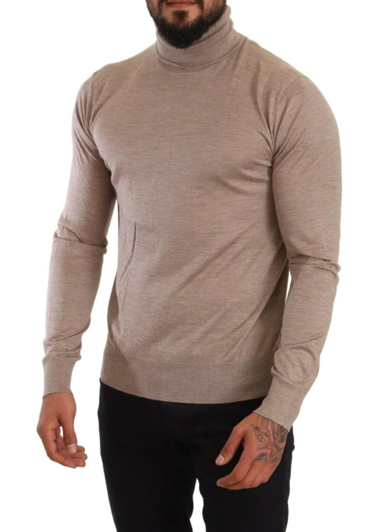 Dolce & Gabbana Beige Cashmere Turtleneck Pullover Sweater -   -  Dolce & Gabbana. Dolce & Gabbana Beige Cashmere Turtleneck Pullover Sweater -   -  Dolce & Gabbana.
